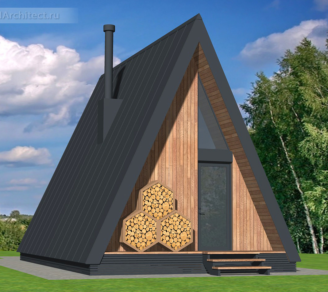 Проект дома А-фрэйм 69